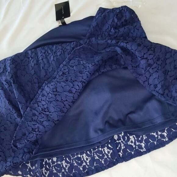 Heart Soul Navy Lace A-line Dress Size M NWT - Picture 5 of 8